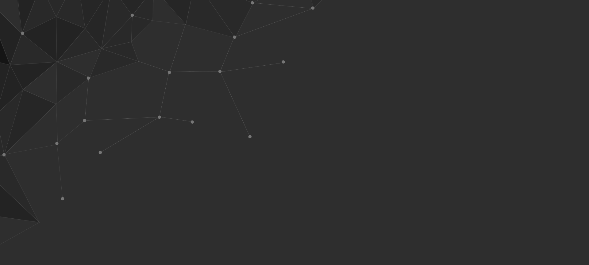 Abstract low-poly triangular network pattern in dark gray tones, minimalist and tech mood